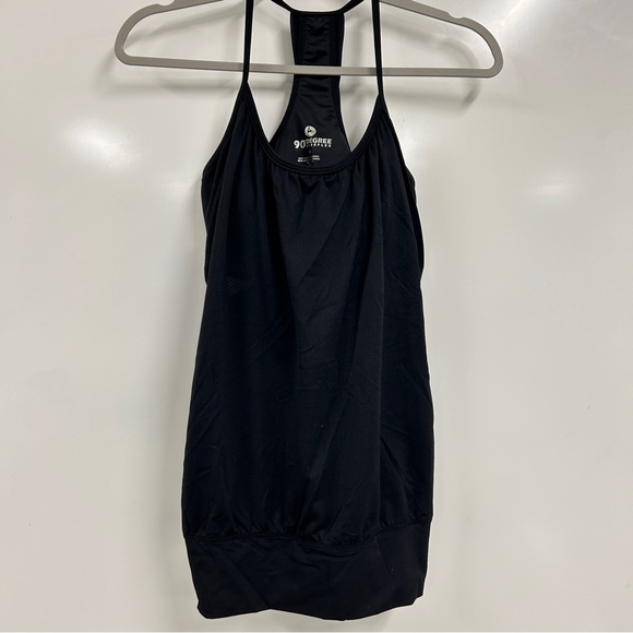 0209 90 Degree Reflex Women  Sporty chic Razorback Sz M Black Running tank top - Picture 1 of 8